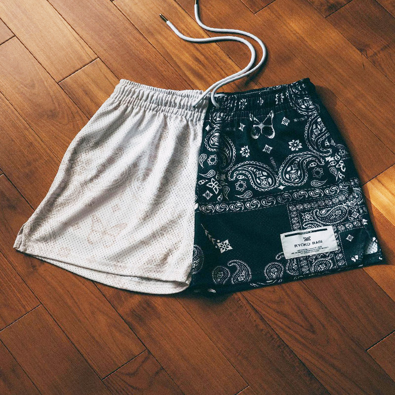 Paisley Shorts Mesh Outdoor Sports Basketball Shorts Leisure Short-length Pants