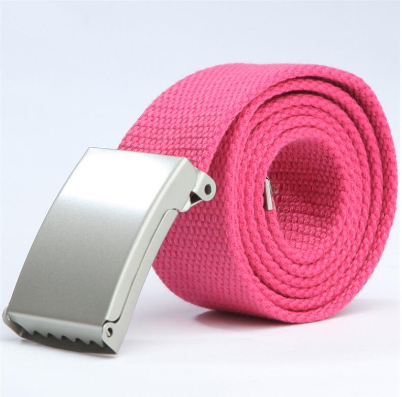 Candy color fashion new unisex pants with canvas belt men's belt