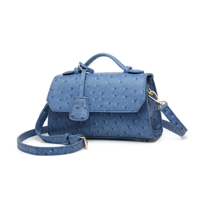 Ostrich pattern hand-shoulder crossbody bag