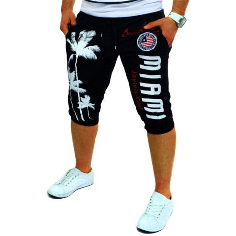 Five-point Pants Fashion Print Shorts Drawstring Shorts