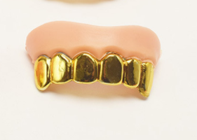 Halloween Dress Up Props Electroplating Gold And Silver Dentures Simulation Zombie Dentures Whole Toy