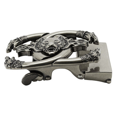 Wolf head buckle belt accessories