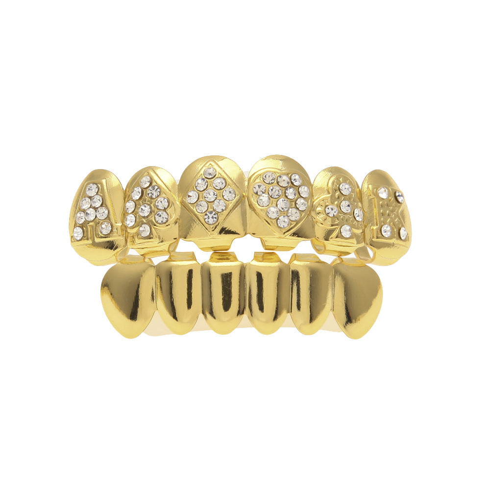 Diamond-studded gold teeth