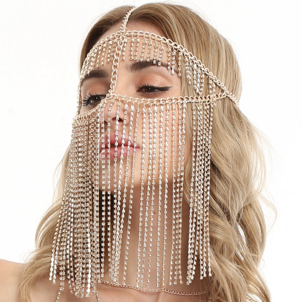 Punk Rhinestone Fringed Head Chains