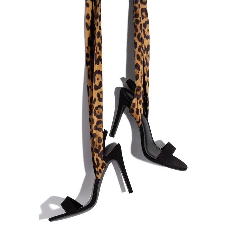 Leopard print sexy high heels