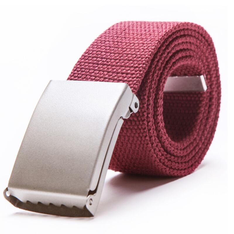 Candy color fashion new unisex pants with canvas belt men's belt