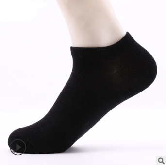 Spring and summer cotton socks men's sports deodorant boat socks cotton solid color short tube men's socks socks