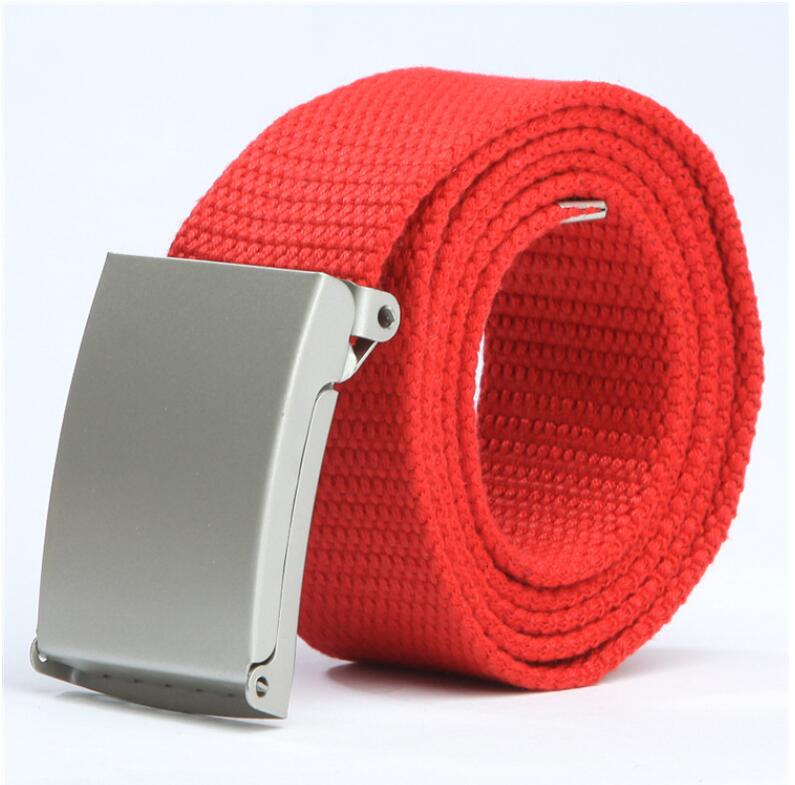 Candy color fashion new unisex pants with canvas belt men's belt