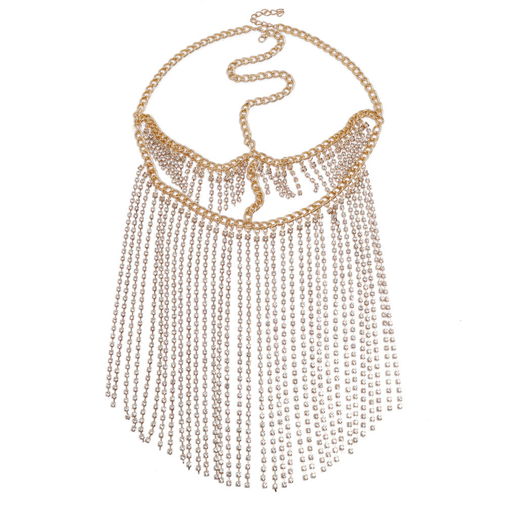 Punk Rhinestone Fringed Head Chains