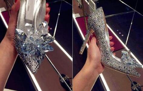 Fashion High Heels Crystal Slippers