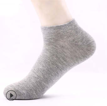 Spring and summer cotton socks men's sports deodorant boat socks cotton solid color short tube men's socks socks