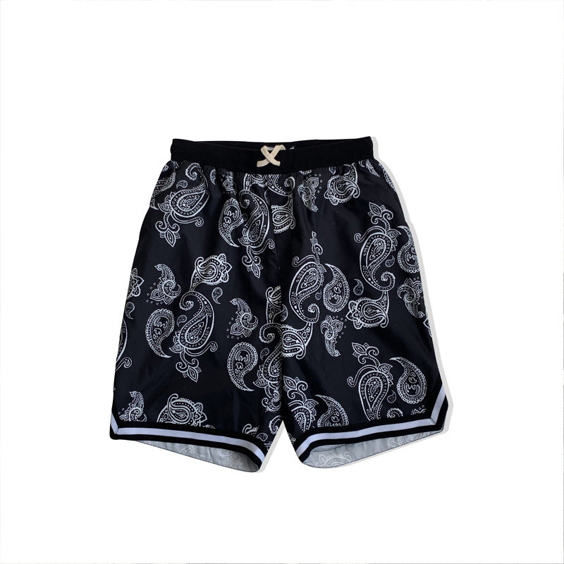 Cashew Stripe Men's High Street Basketball Shorts