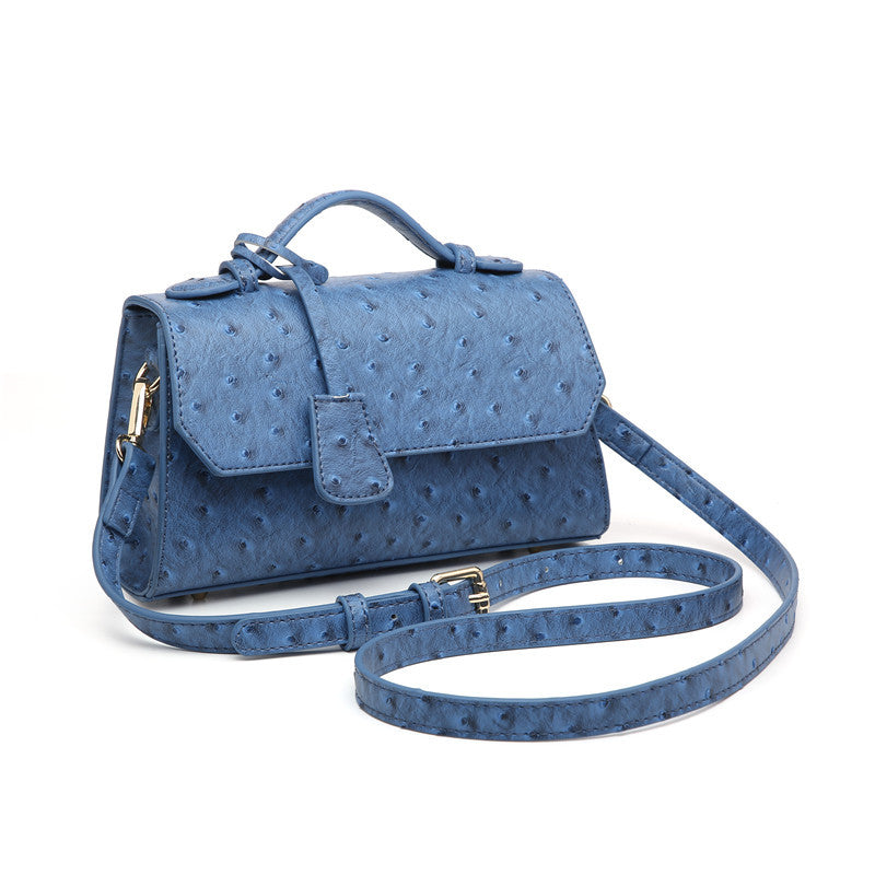 Ostrich pattern hand-shoulder crossbody bag