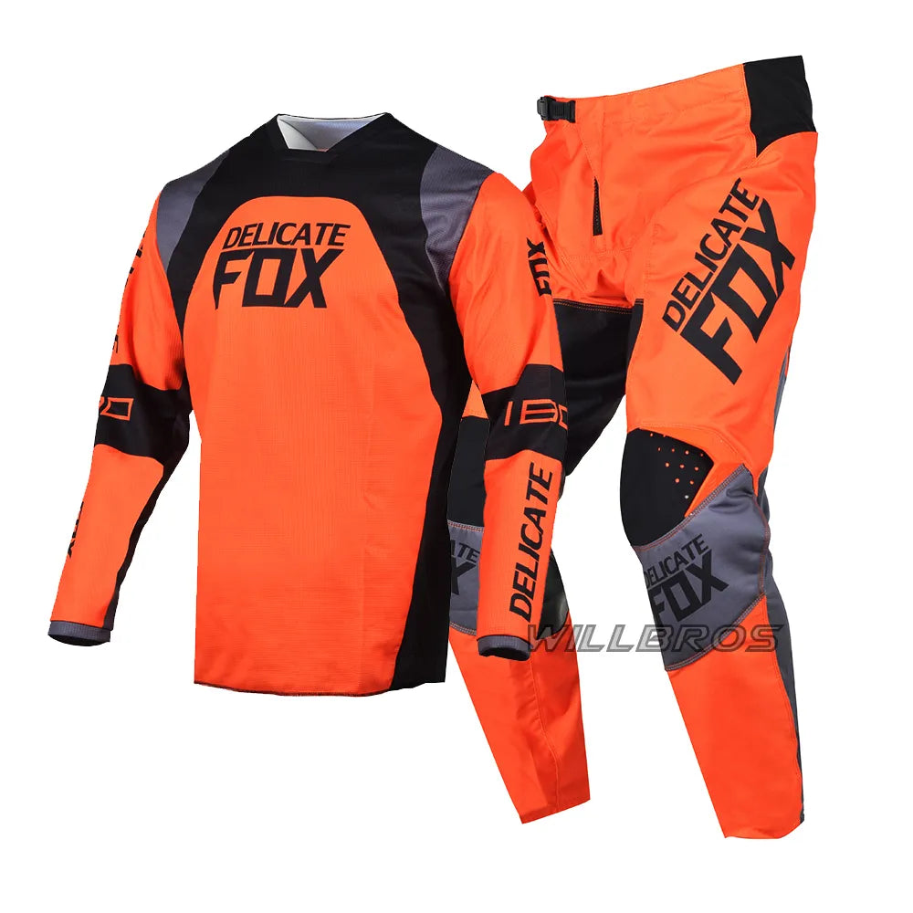 Delicate Fox 180 360 Jersey Pants Gear Set MX Combo Motocross Bmx Dirt Bike Outfit ATV UTV Cycling Suit Enduro Kits For Men