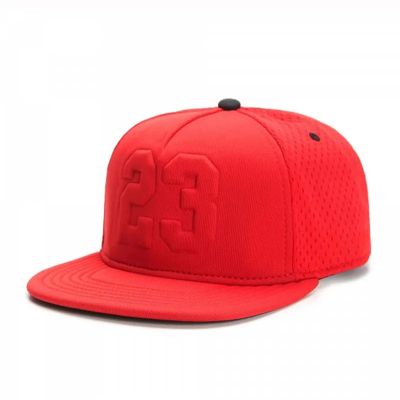 FEI M Fashion 23 LEGEND Snapback Cap - Red, Breathable, Outdoor Running, Casual Sun Hat for Adults, Travel, Hip Hop Style