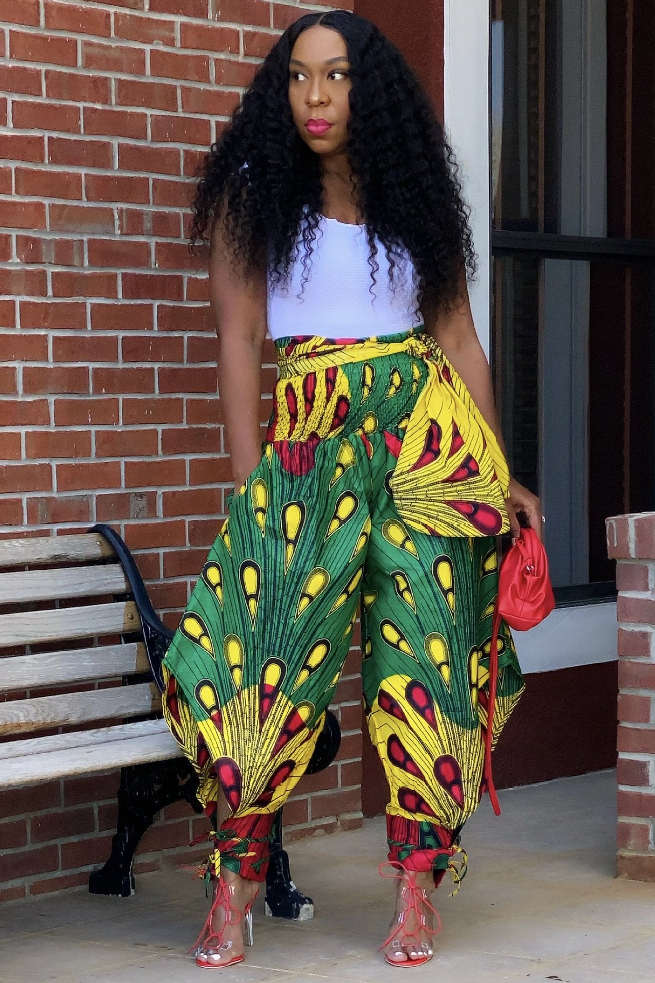 African leggings womans print