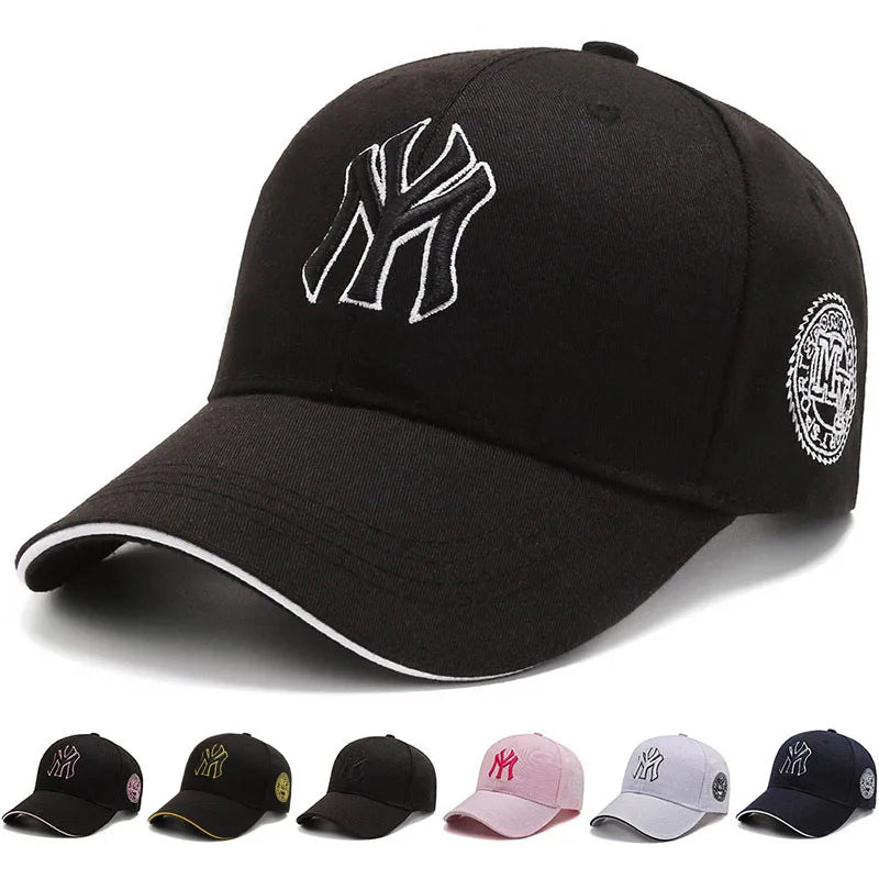 Fashion Letters Embroidered Baseball Cap - Unisex Cotton Snapback Hat for Women, Men, and Teens