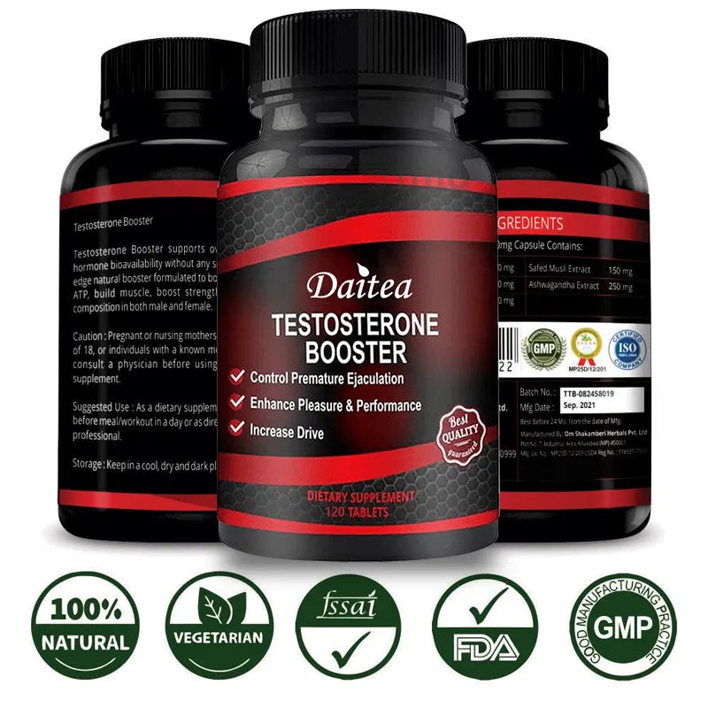 Male Muscle Boosters - Help Improve Performance, Muscles, Endurance, and Energy Support, and Improve Physical Fitness