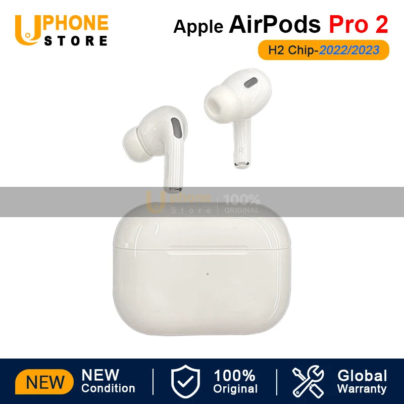 2022/2023 Apple AirPods Pro 2nd Generation with MagSafe Wireless Charging Case Active Noise Cancelling Wireless Bluetooth