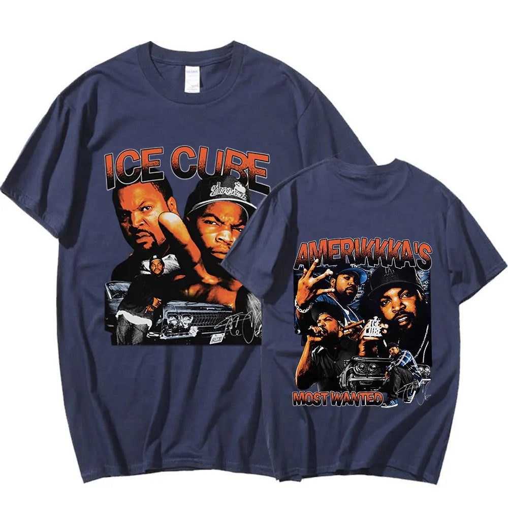 Ice Cube Amerikkka's Most Wanted T-shirt - Vintage 90s Rapper Tee [100% Cotton]