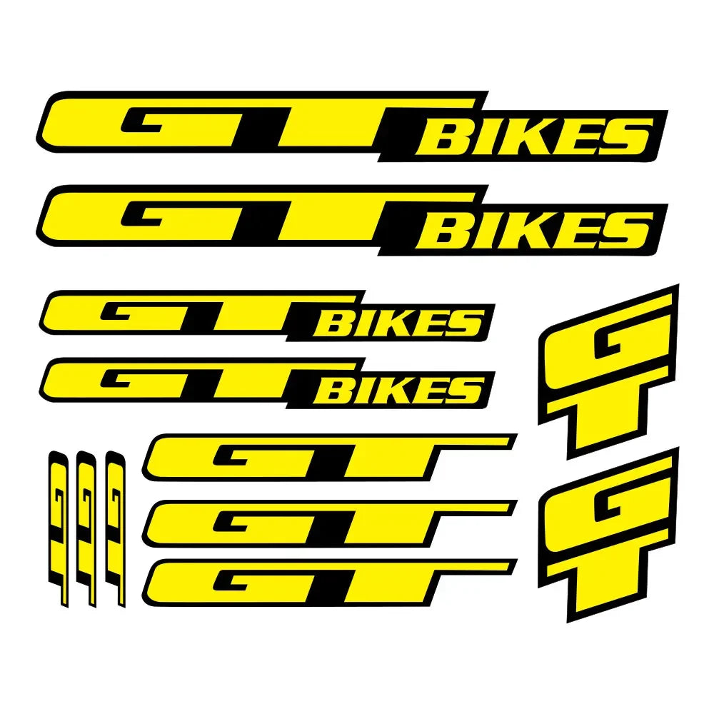 12 Pcs Pvc Bicycle Sticker for GT Decor Art Bike Frame Vinyl Decal Set of For Cycling Road Freeride 32cm*32cm