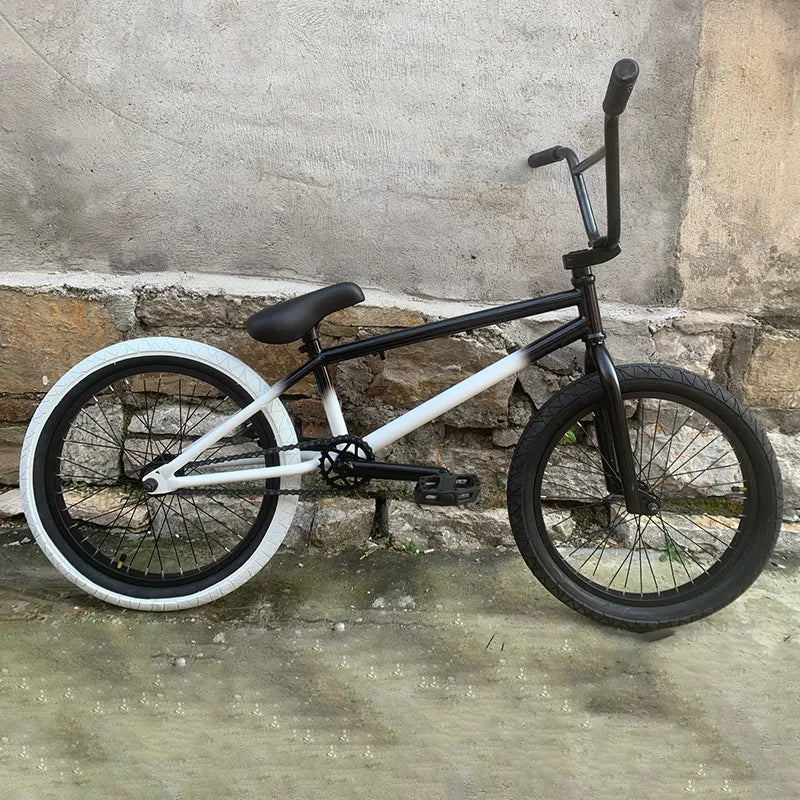 20 Inch HOME BMX Crmo Steel Frame Professional BMX Action Bicycle Full Bearing Small Wheel Purplish Black Vehicle