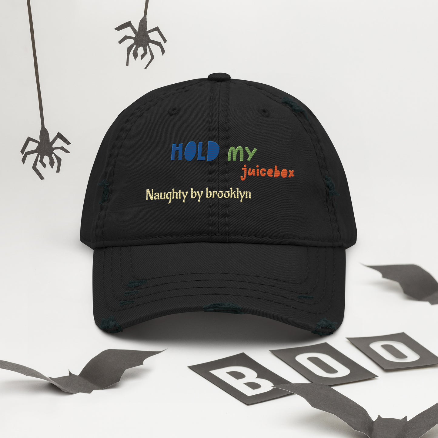 Naughty by brooklyn -Distressed Dad Hat