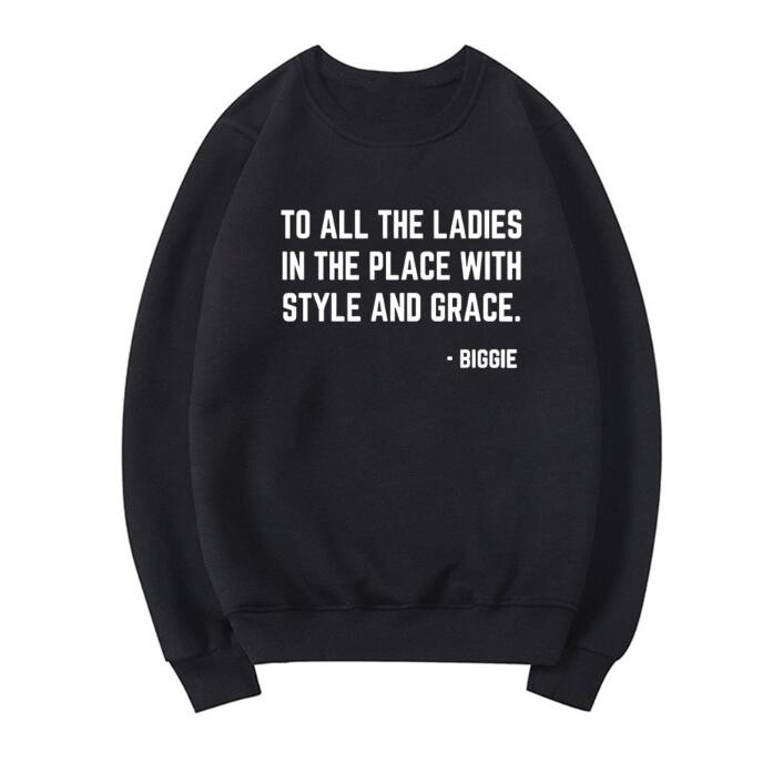 Crew Neck Long Sleeve Sweatshirt Biggie Smalls Sweatshirt