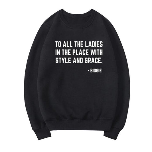 Crew Neck Long Sleeve Sweatshirt Biggie Smalls Sweatshirt