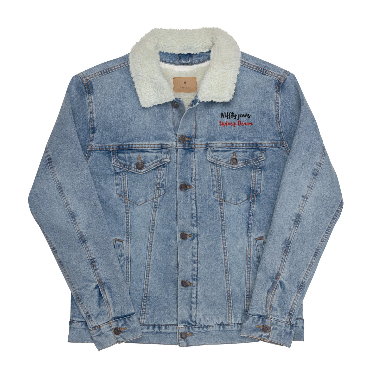 NIFFTY DENIM - Unisex denim sherpa jacket