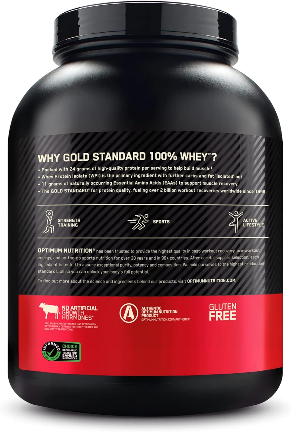 Optimum Nutrition Gold Standard 100% Whey Protein Powder, Double Rich Chocolate, 5 Pound