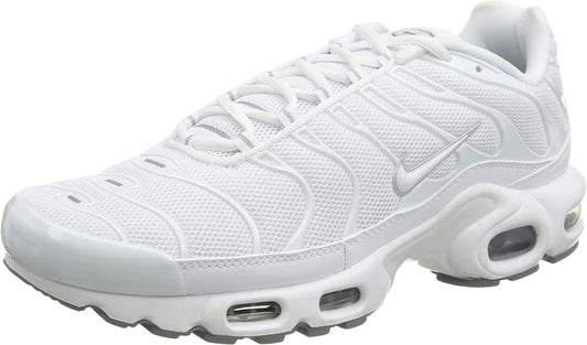 Nike Air Max Plus Lifestyle Fashion Sneakers White/White-Black-Cool Grey New 604133-139 - 8.5