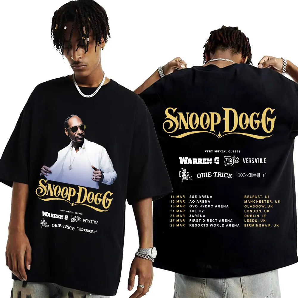 Hot Sale Rapper Snoop Dogg Graphic T Shirt Men's Hip Hop Fashion Style Funny T Shirts Summer Unisex Oversized T-shirt Streetwear