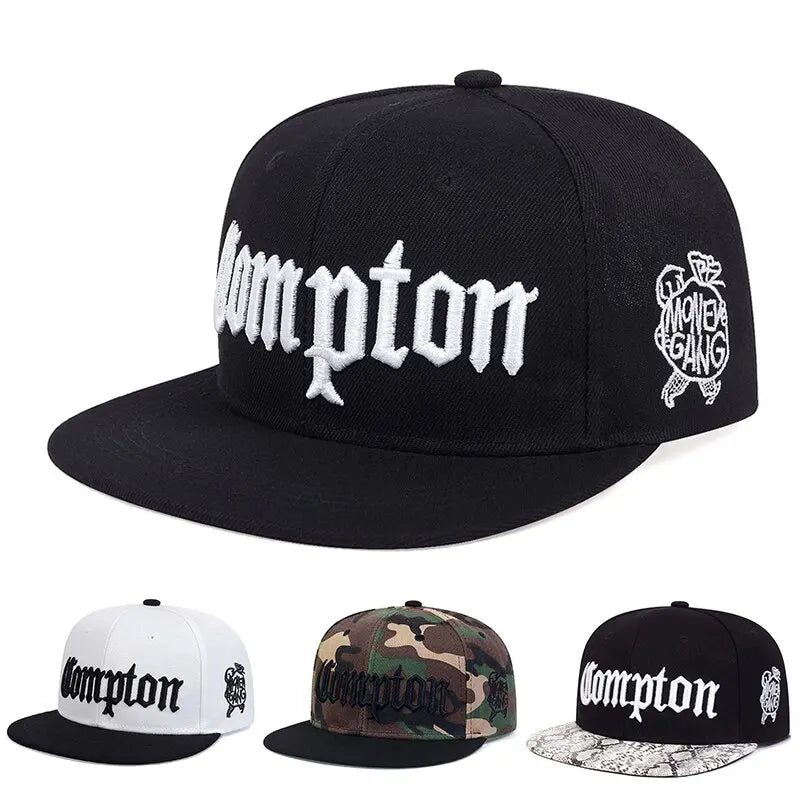 New COMPTON CAP Street Dance Snapback Hat Hip Hop Headwear for Men Women Adult Outdoor Casual Sun Baseball Cap