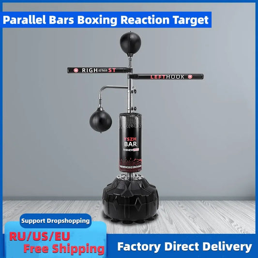 Parallel Bars Boxing Reaction Target, Rotary Dodge Sandbag, Household Adult Children Punching Bag, Taekwondo Training Equipment