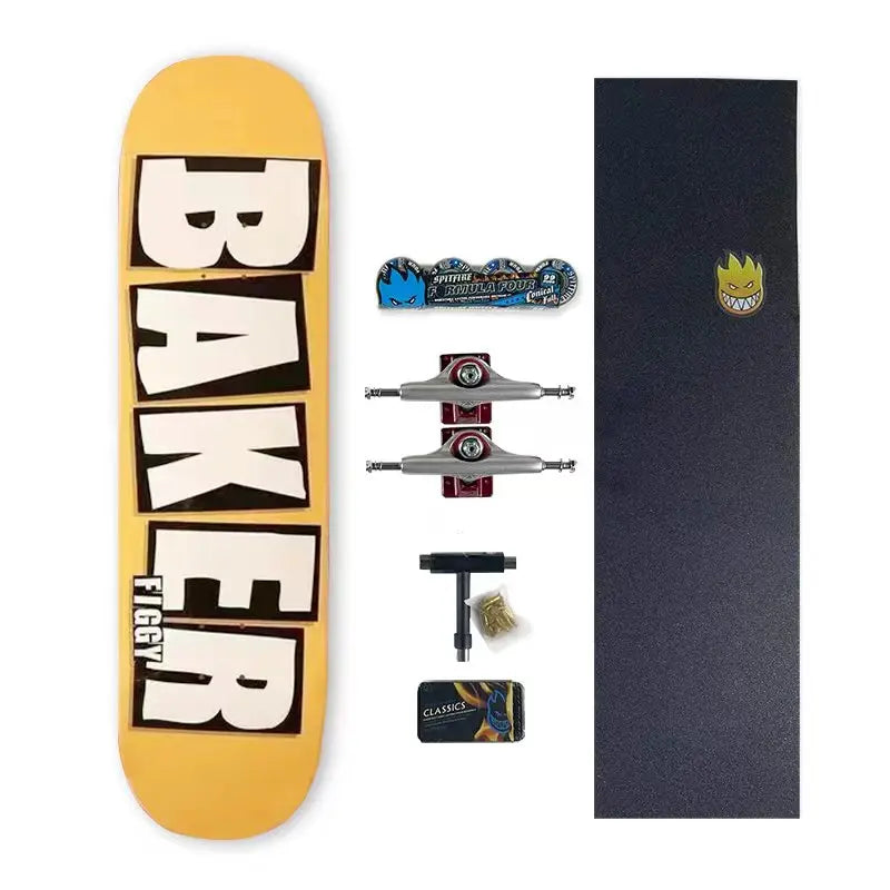 baker skateboad complete set canada maple 7 ply more color double rocker 7.75 8.0 8.25 8.35 8.5 inch  deck professional