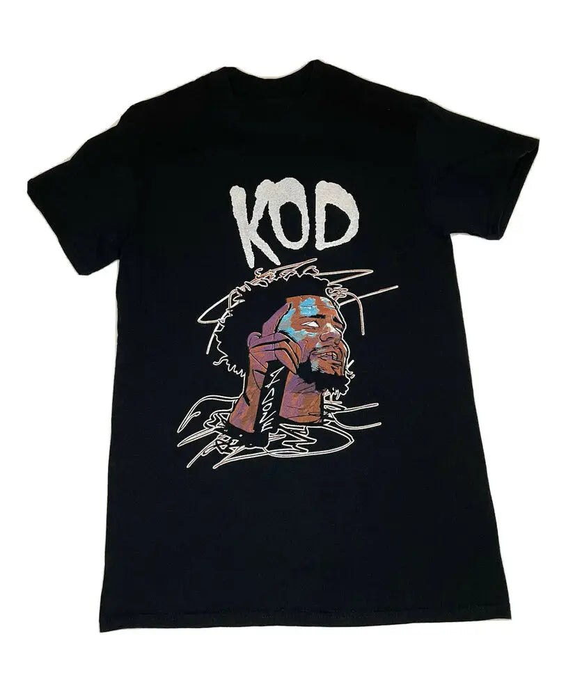 J Cole KOD Tour 2018 Men's Black T-Shirt - Rap Tee, S/M, Dreamville, Hip Hop Album