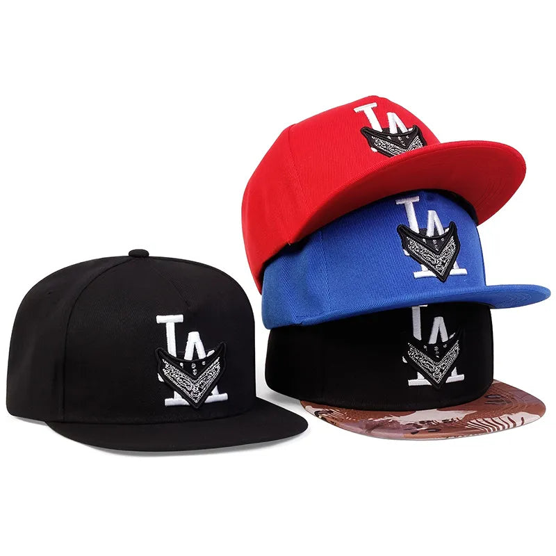 Los Angeles LA snapback Hat black desert flowers adult Hip Hop Caps outdoor sun Hats Adjustable Baseball Caps