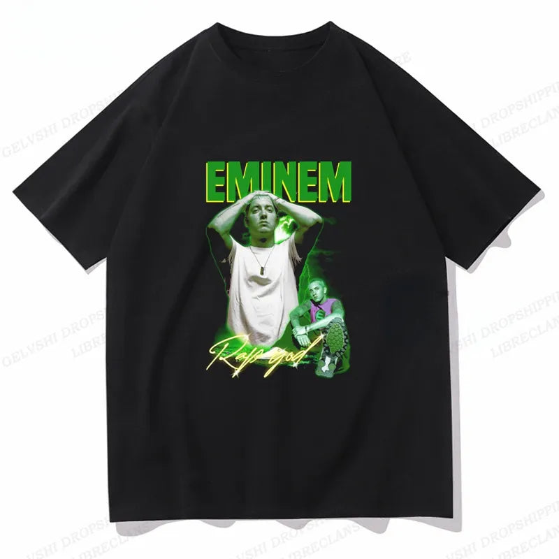 Summer Eminem T Shirt Men Fashion T-shirt Cotton Tshirt Kids Hip Hop Tops Tees Women Tshirt Y2k Camiseta Boy Tees Clothes Rapper