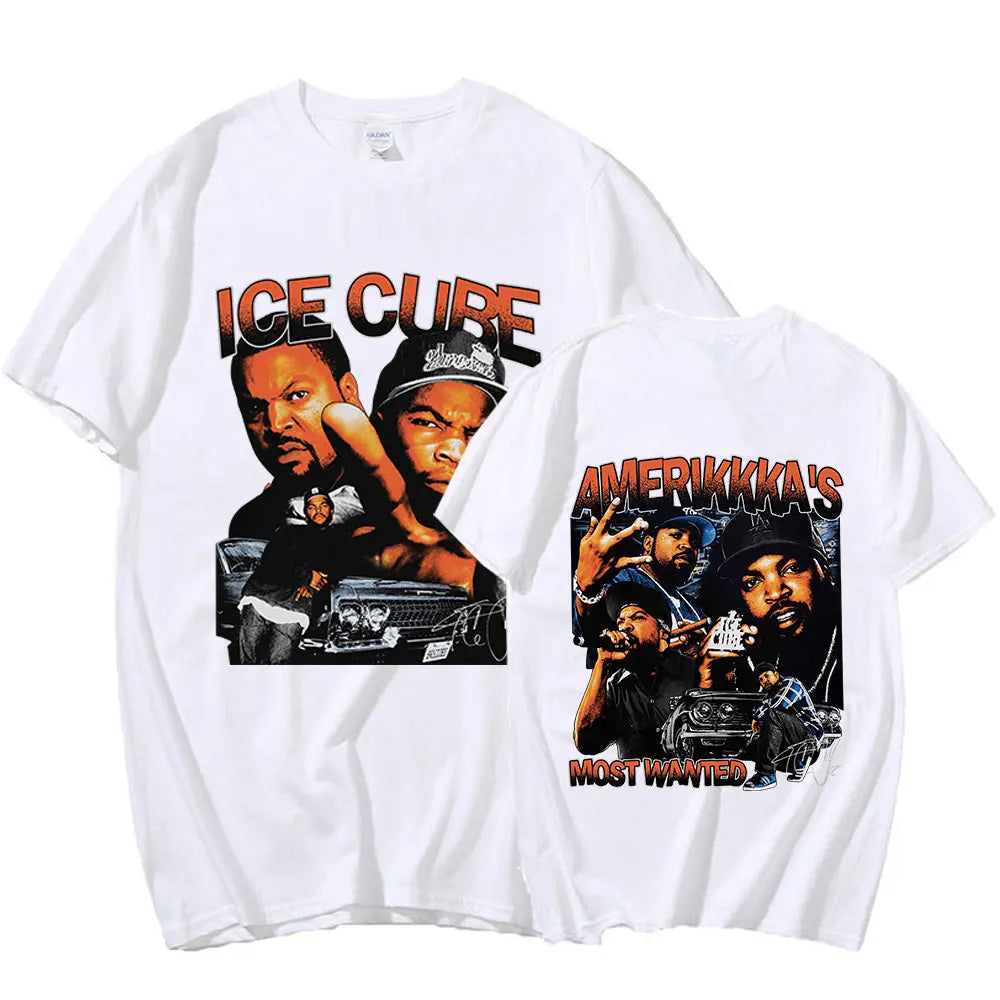 Ice Cube Amerikkka's Most Wanted T-shirt - Vintage 90s Rapper Tee [100% Cotton]