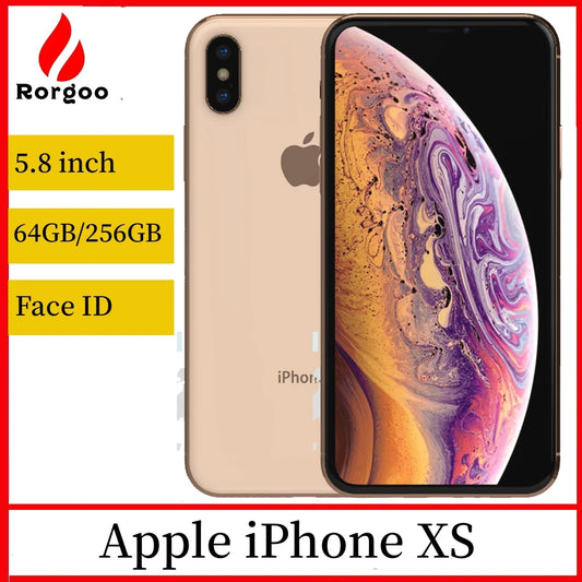 Apple iPhone XS Mobile phone Face ID 5.8" 4G LTE A12 4G RAM 64GB/256GB/512GB ROM Hexa Core Original Unlocked Used Cell Phone