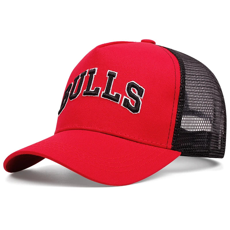 BULLS Baseball Cap Net Women Men Meryl Streep Mesh Hat Cotton Snapback Trucker Hat Embroidery Dropshipping