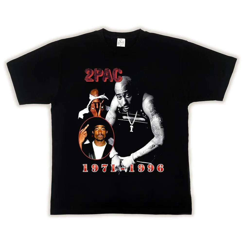 Hip Hop Tees Vintage Short Sleeve T-Shirt Men Women Streetwear Tshirts Rap Classic Fan Gifts 2PAC BIGGIE SMALL West Coast Tops