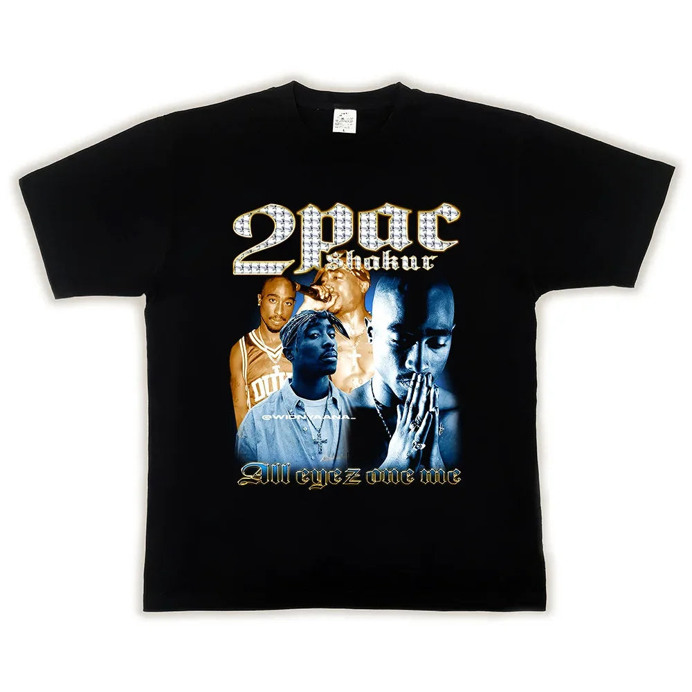 Hip Hop Tees Vintage Short Sleeve T-Shirt Men Women Streetwear Tshirts Rap Classic Fan Gifts 2PAC BIGGIE SMALL West Coast Tops